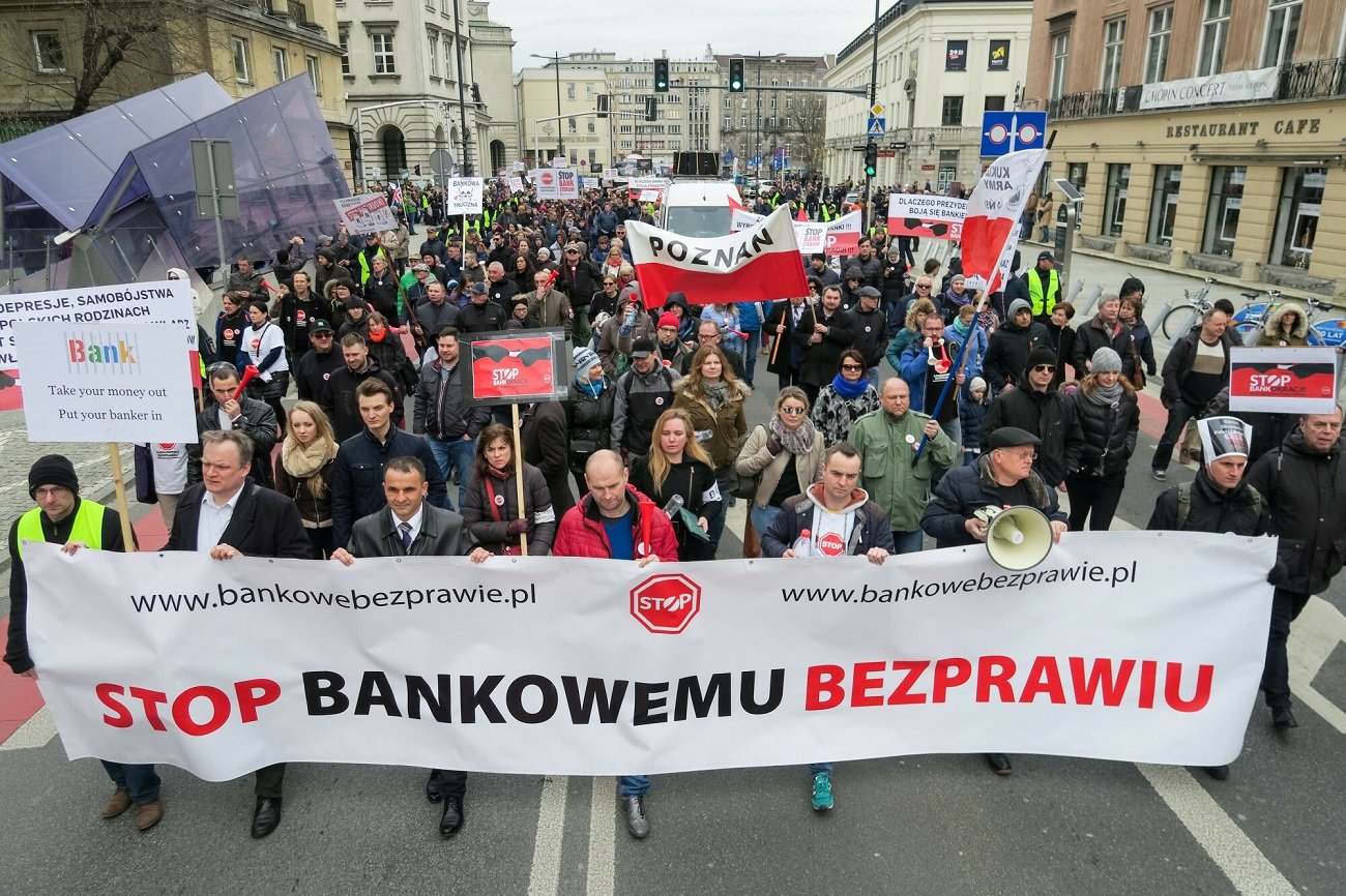 Demonstracja frankowiczów.