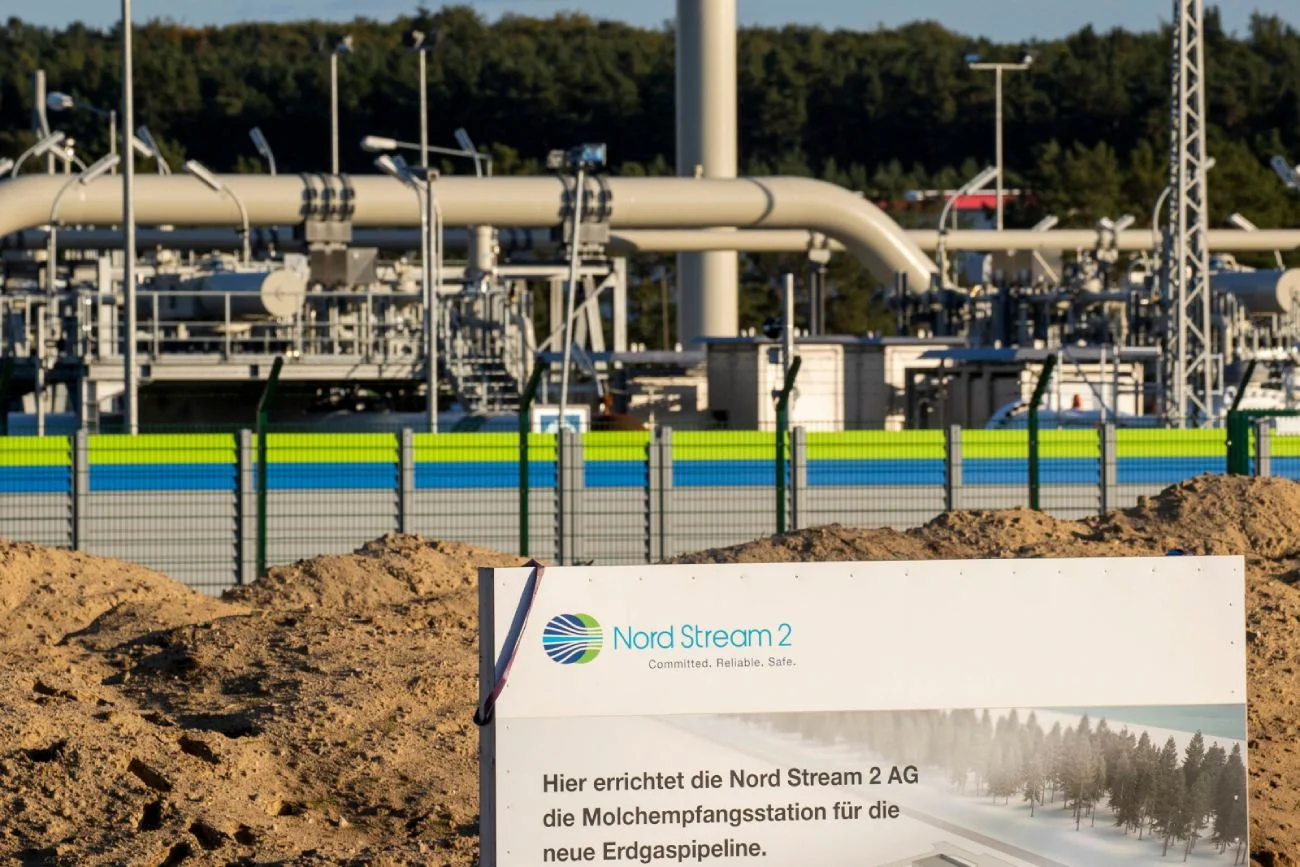 rury obiektu należącego do Nord Stream 2