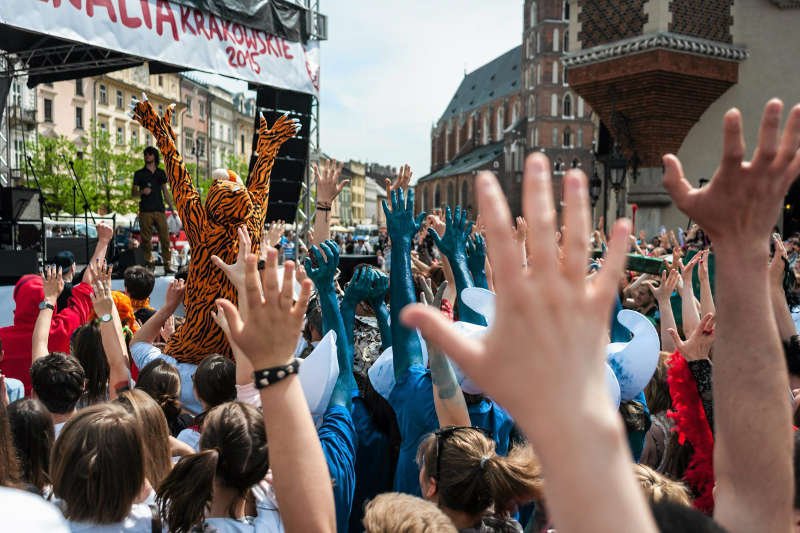 Studenci podczas krakowskich juwenaliów