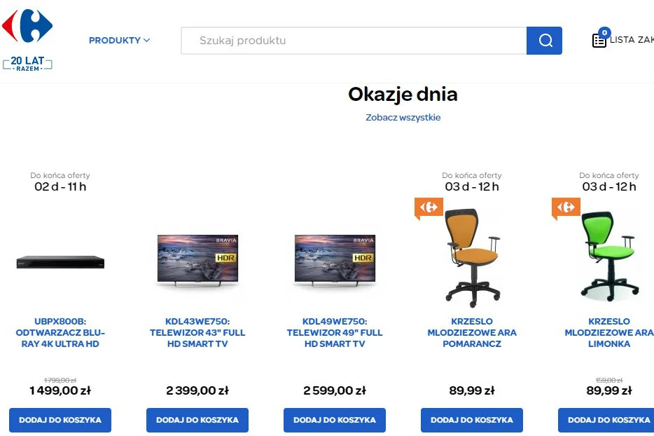 Tak wygląda witryna sklepu internetowego