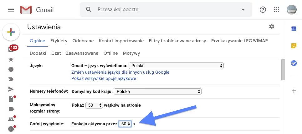 Jeśli zdarza ci się zbyt szybko wysyłać wiadomości, to jest na to rozwiązanie. Wystarczy dodać sobie trochę czasu na cofnięcie wysyłania.