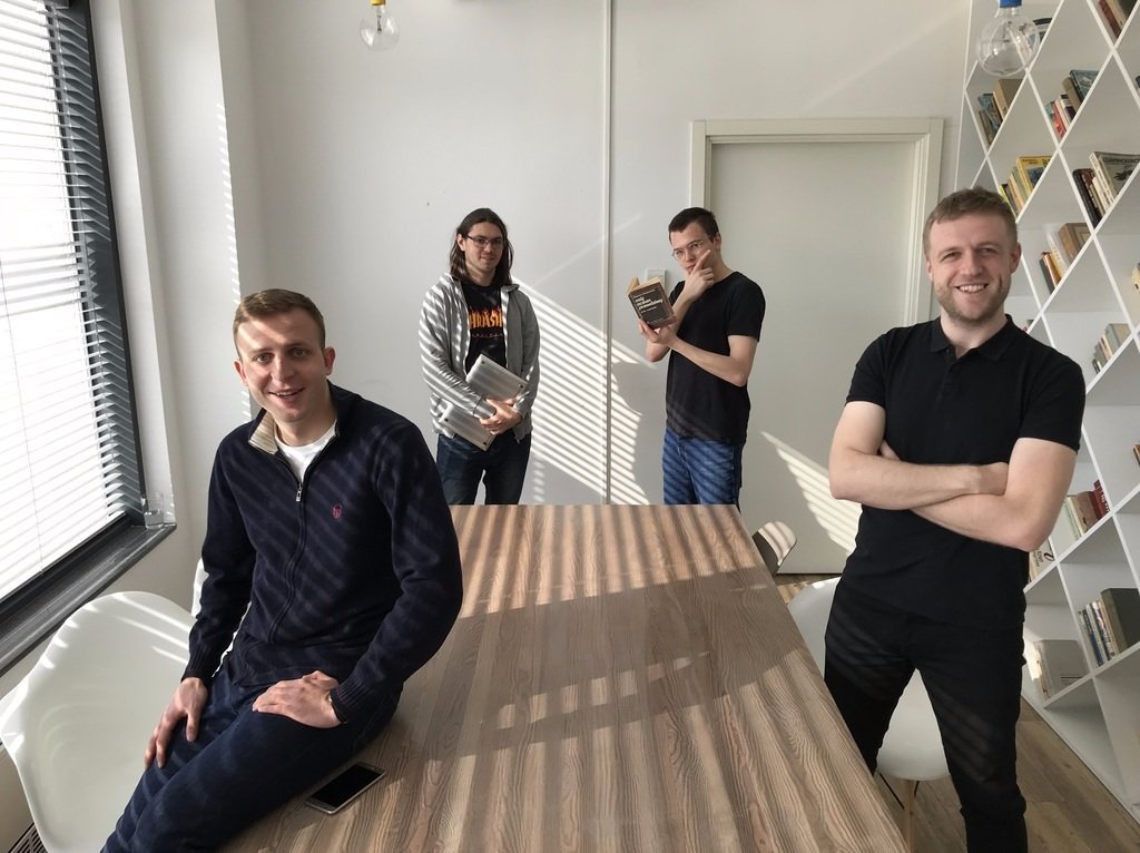 Międzynarodowy zespół Move Closer, od lewej, Max Sych (Białoruś), Igor Udod (Ukraina), Maciej Partyka (PL), Matthew Cowey (UK)