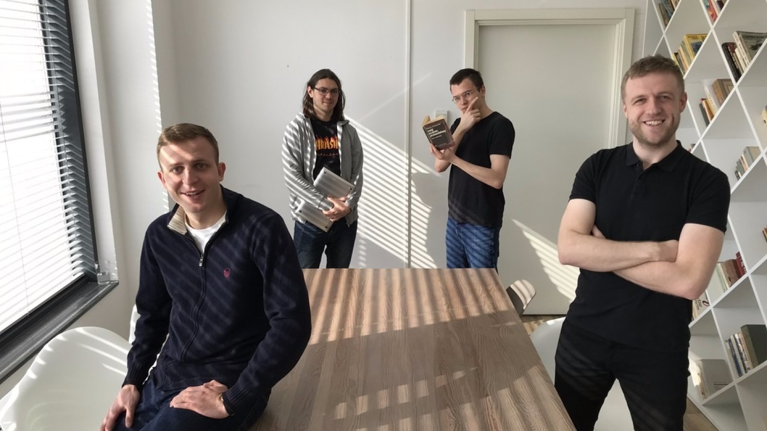 Międzynarodowy zespół Move Closer, od lewej, Max Sych (Białoruś), Igor Udod (Ukraina), Maciej Partyka (PL), Matthew Cowey (UK)