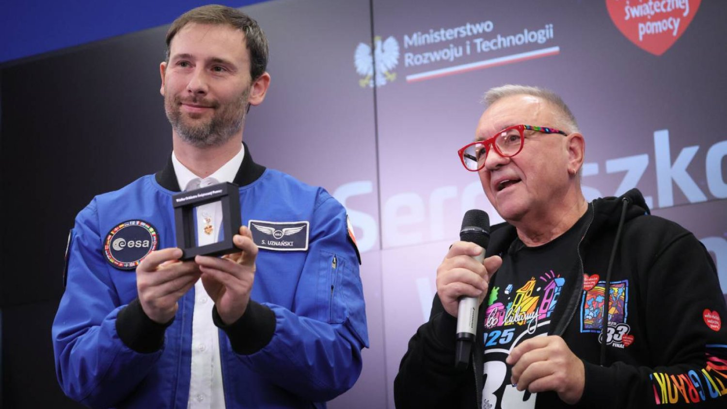 Sławosz Uznański, Jurek Owsiak i Złote Serduszko.
