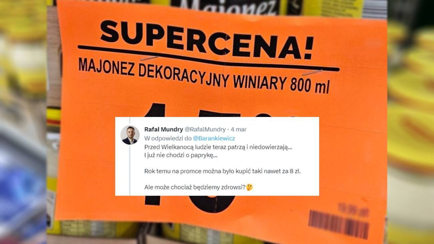 Cena majonezu poszła w górę