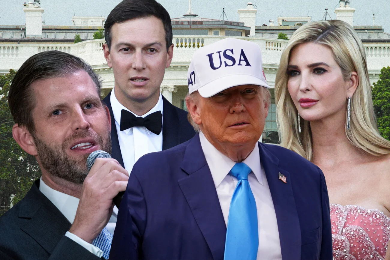 Donald Trump Junior aktywnie wspiera ruch MAGA, Ivanka Trump była doradczynią ojca podczas jego pierwszej kadencji, a jej mąż Jared Kushner odpowiadał za strategiczne projekty w Białym Domu.