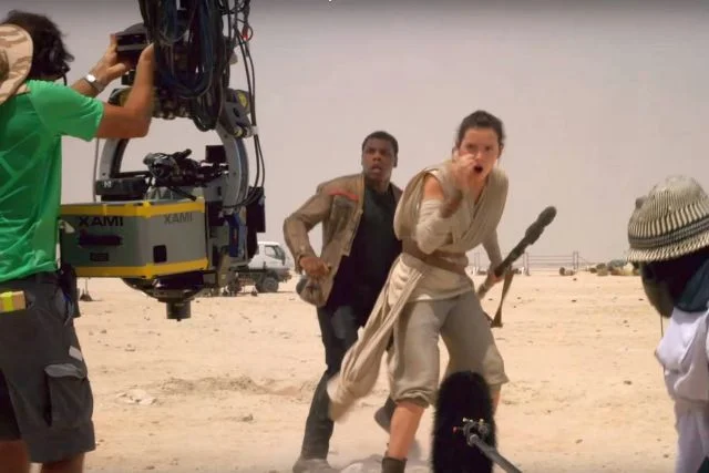Wysięgnik MovieBird na planie filmu "Gwiezdne Wojny: Przebudzenie mocy"