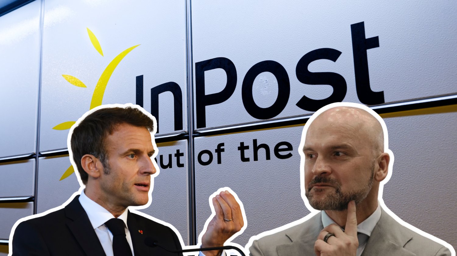 Rafał Brzoska, Emmanuel Macron. logo inpost