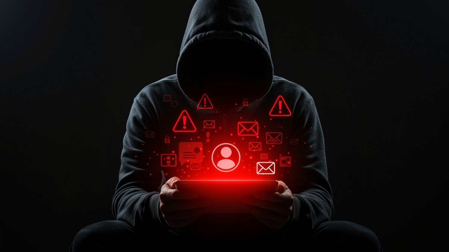 Haker na czarnym tle. Polskie służby rozbiły gang cyberprzestępców.