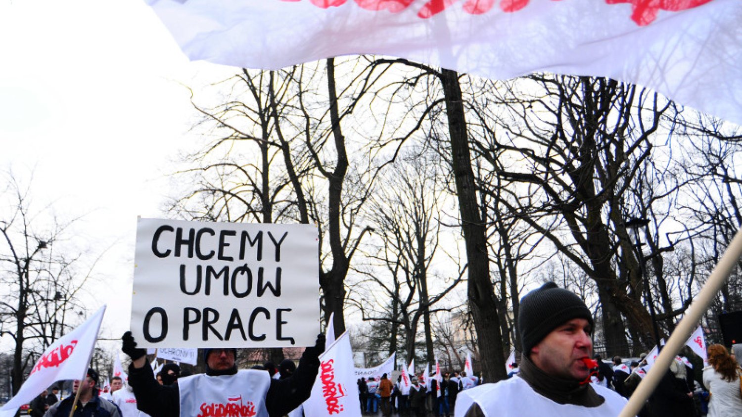 Protest pracowników firm ochroniarskich z 2008 r.