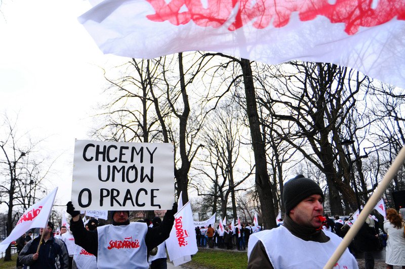 Protest pracowników firm ochroniarskich z 2008 r.