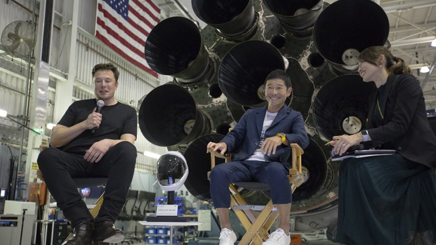 Elon Musk i  Yusaku Maezawa.
