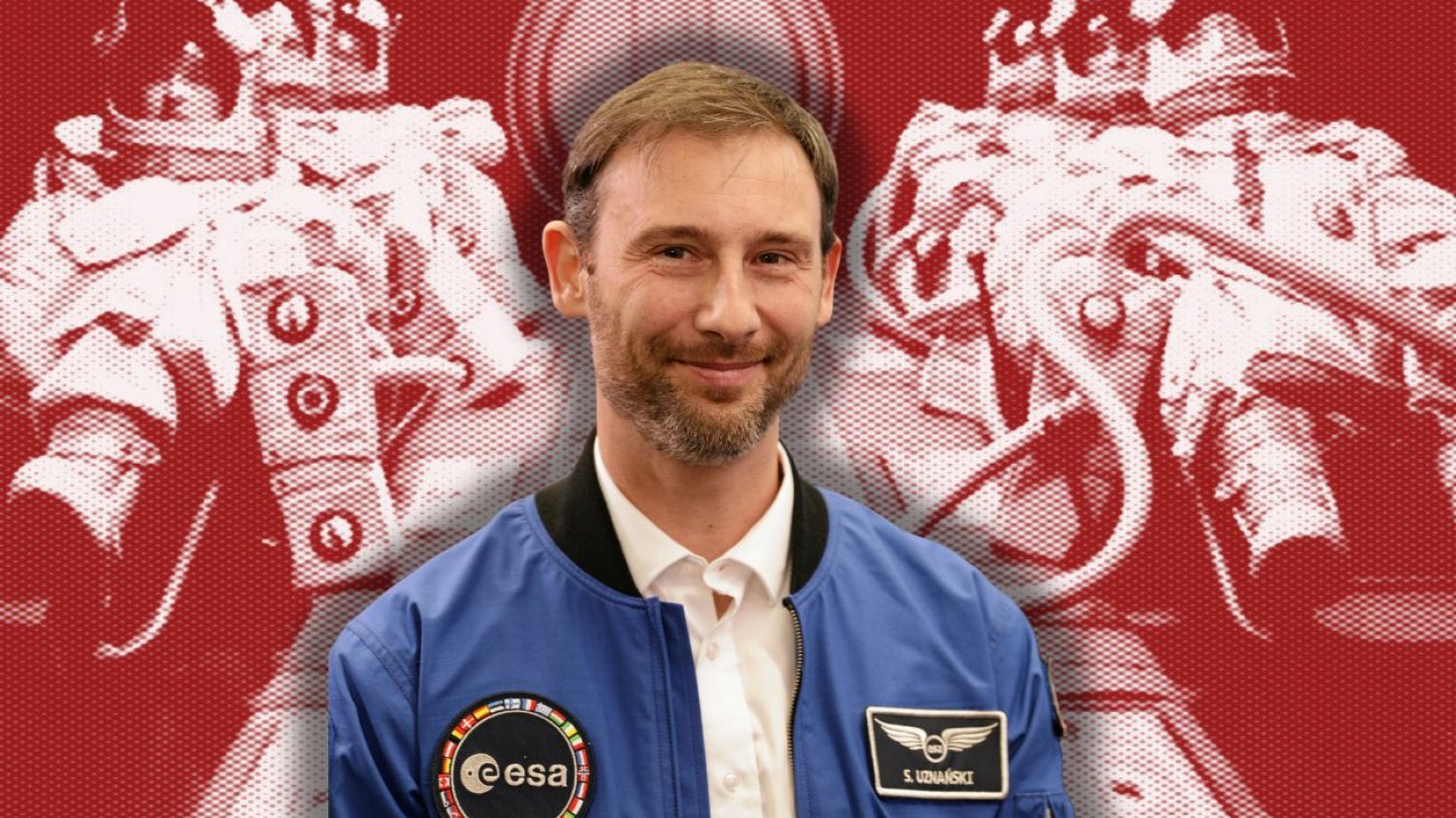 Sławosz Uznański-Wiśniewski i kadr z "Test pilota Pirxa".