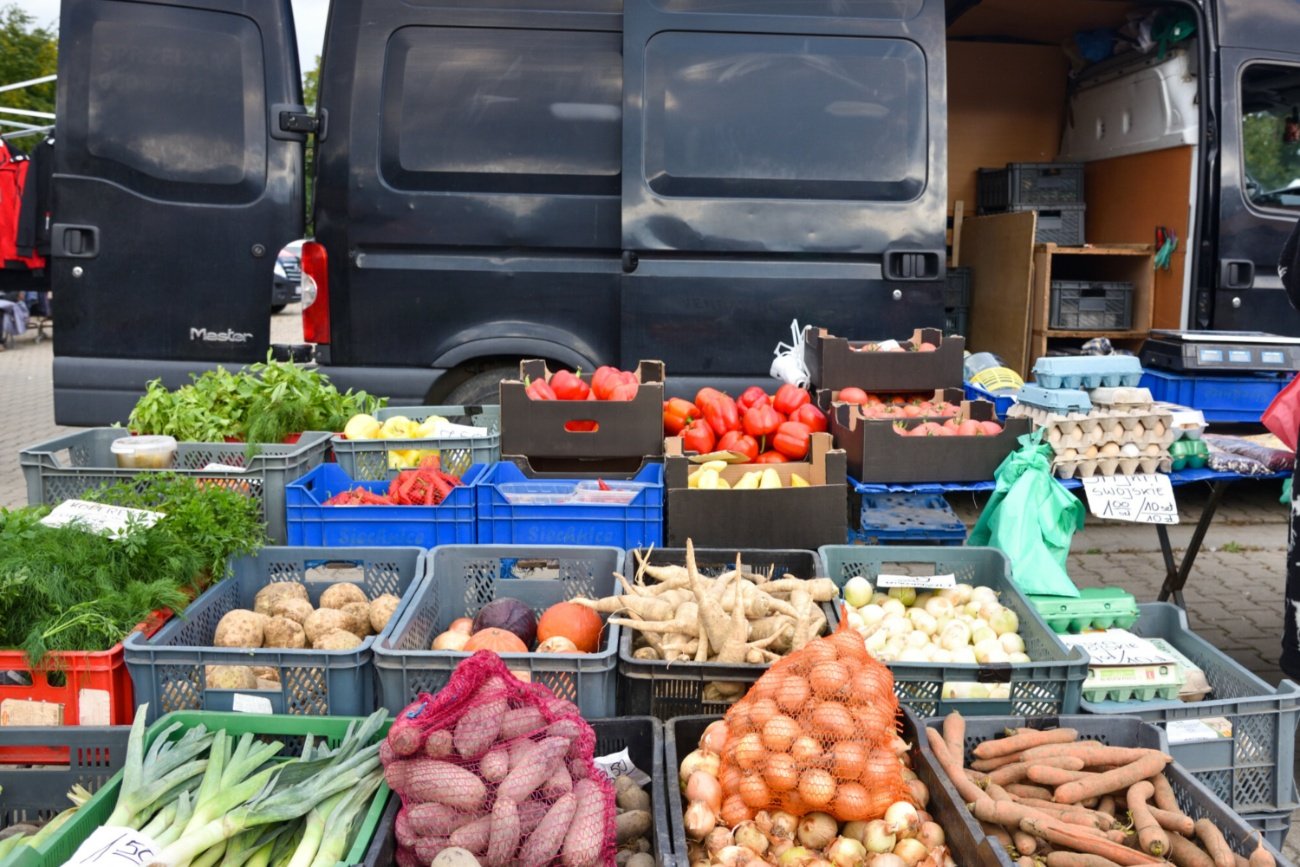 Stoisko z warzywami.