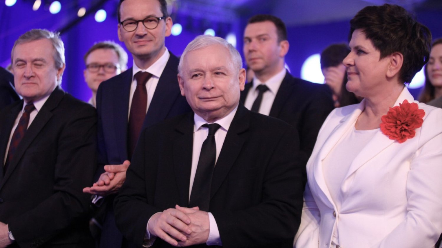 Piotr Gliński, Mateusz Morawiecki, Jarosław Kaczyński, Beata Szydło.