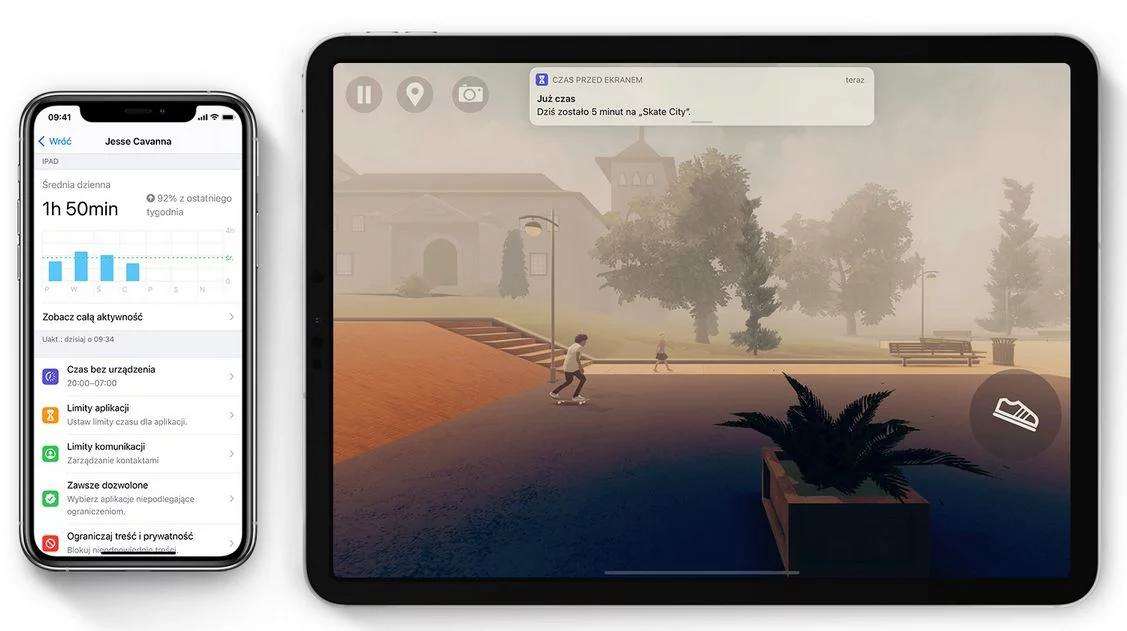 Aplikacja Czas przed ekranem na iOS