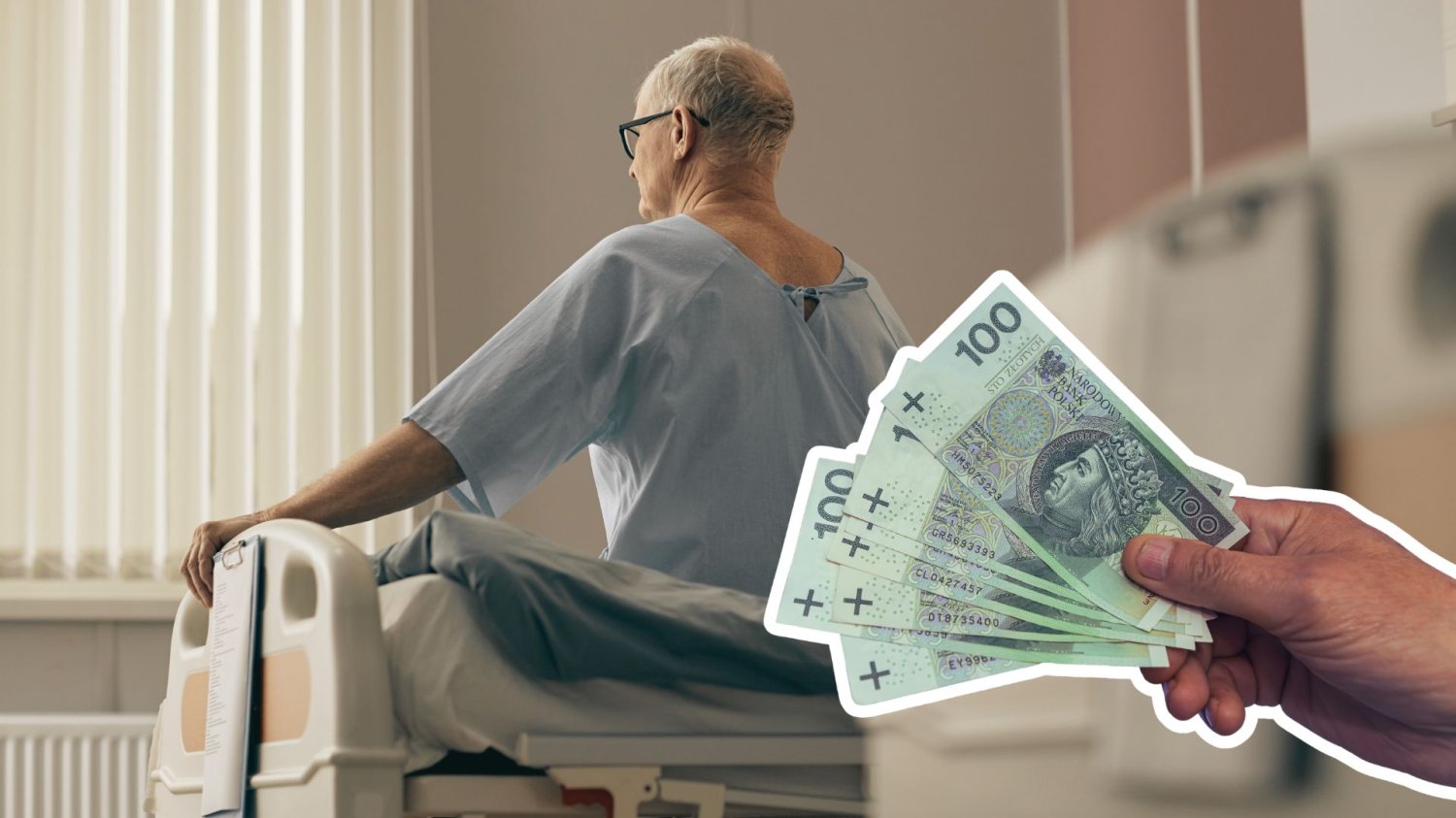 Sprzęt za 7 milionów już w szpitalu w Sosnowcu. Pacjenci będą gotowi na kryzys Człowiek na łóżku szpitalnym i ręka z banknotami polskimi. Sprzęt za 7 milionów już w szpitalu w Sosnowcu. Chorzy i lekarze będą gotowi na kryzys