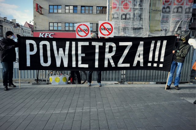 Protest Polskiego Alarmu Smogowego we Wrocławiu