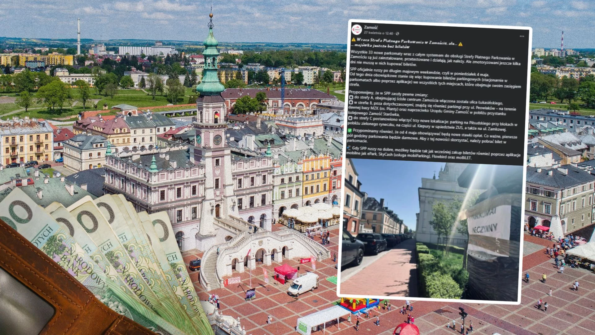 Płatne parkowanie w Zamościu wraca po majówce. Nowy operator i wyższe stawki wejdą z hukiem