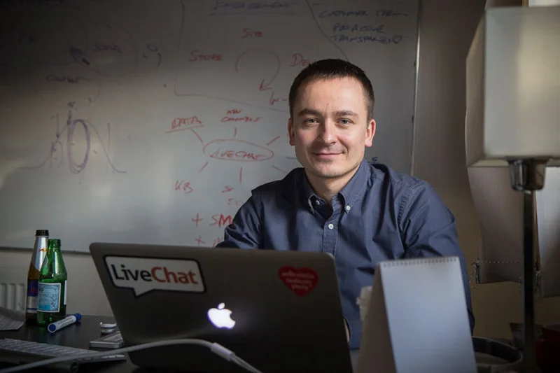 Prezes LiveChat Software – Mariusz Ciepły.