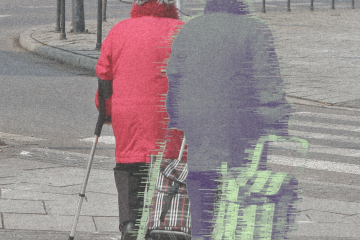Seniorka na pasach.