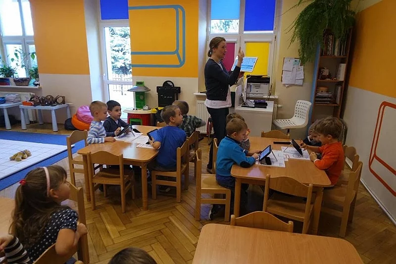 Zajęcia z "Mistrzów Kodowania Junior" w Przedszkolu nr 83 w Lublinie