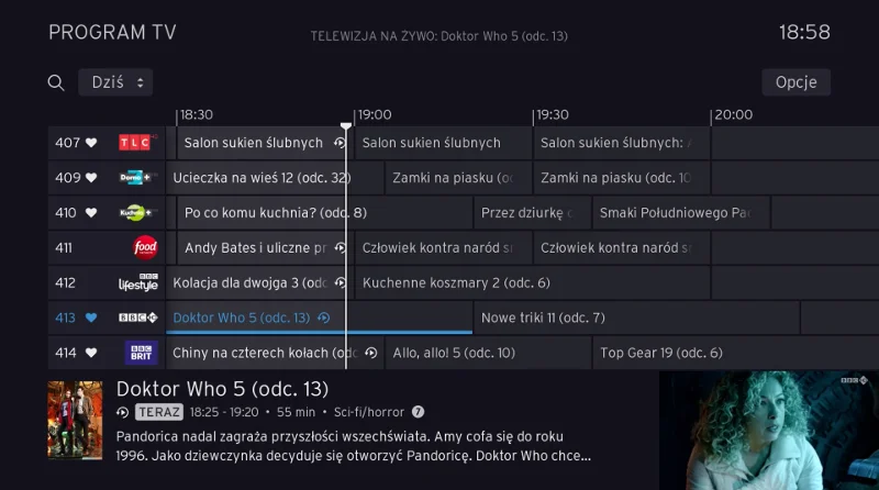Usługa Replay TV, dostępna w ofercie UPC Polska, pozwala oglądać programy na wybranych kanałach do 7 dni wstecz