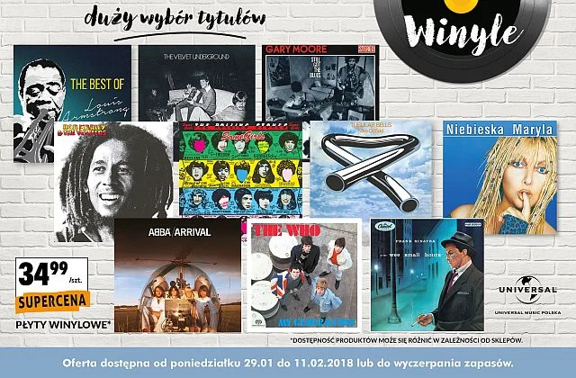 Biedronka szykuje promocję na płyty winylowe. Do sprzedaży trafi 58 albumów po 34,99 zł