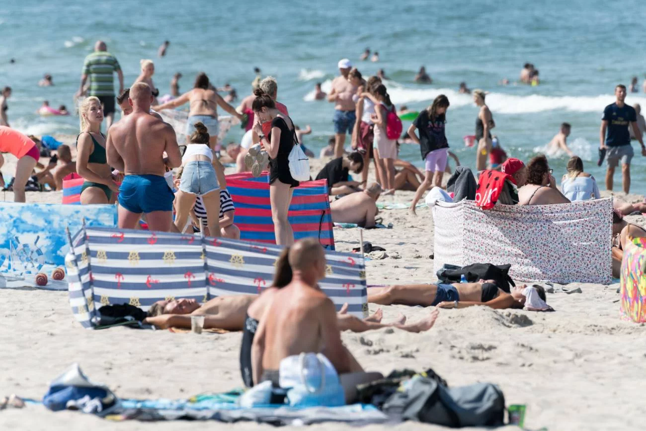 Ludzie na plaży