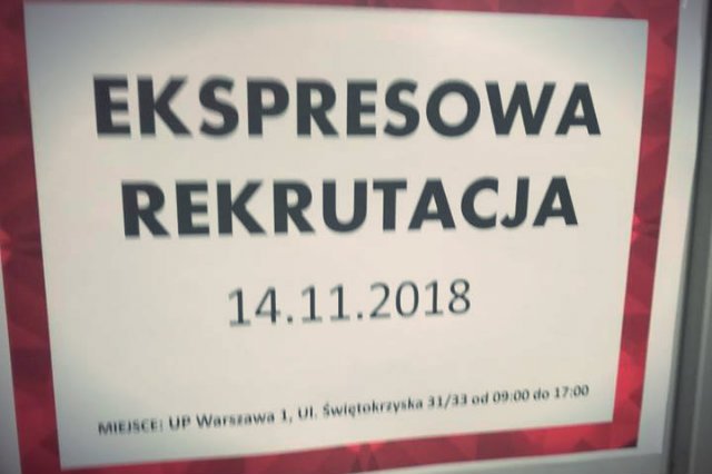 Ekspresowa rekrutacja – plakat o takiej zagadkowej treści pojawił się na drzwiach Urzędu Pocztowego