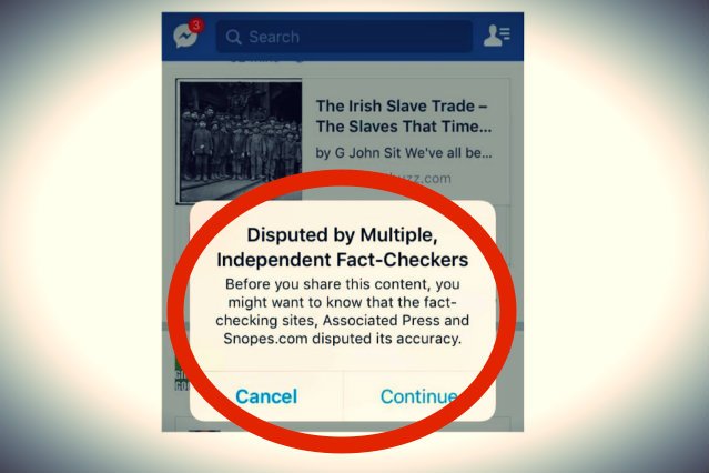 Facebook już oznacza treści, co do których prawdziwości ma wątpliwość.