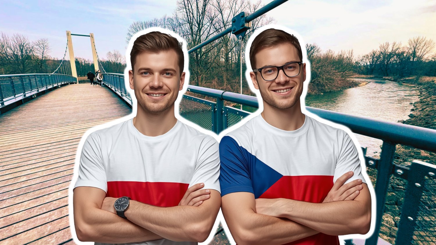 Polska odzyskała historyczne przejście graniczne. Czechy znów są na wyciągnięcie ręki Polak i Czech na środku. W tle Kładka Sąsiedzka.