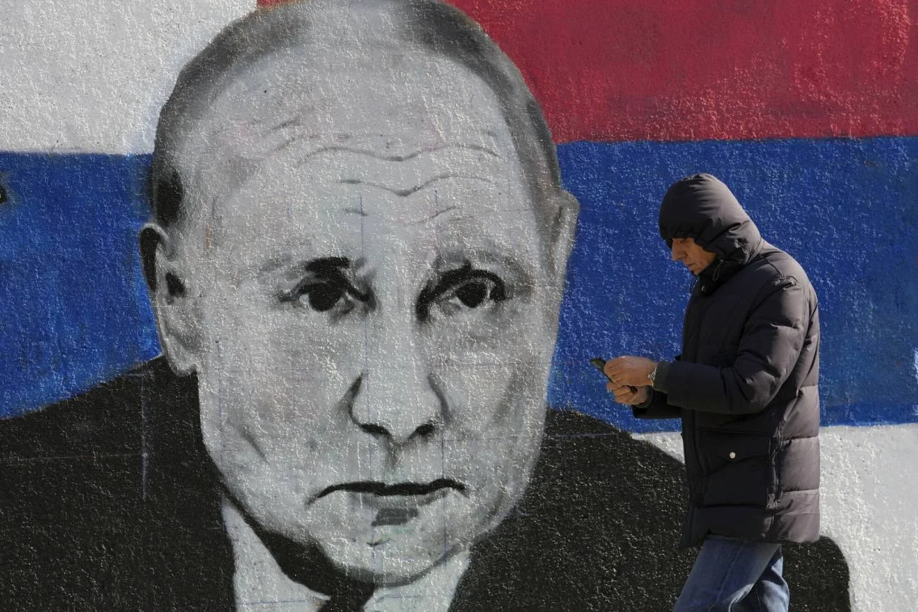 Mural z prezydentem Władimirem Putinem