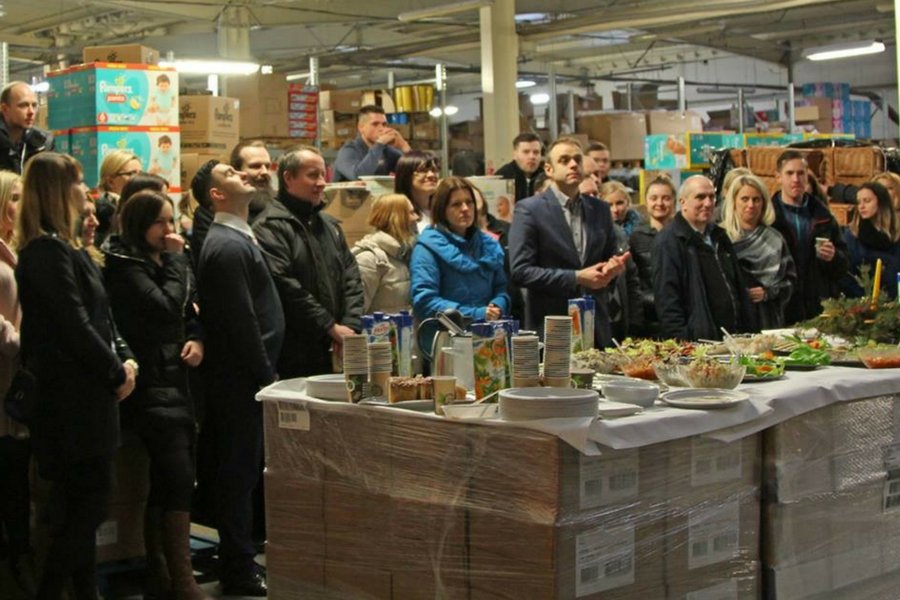 Ekipa Bardzo Dobrego Sklepu podczas firmowej Wigilii.