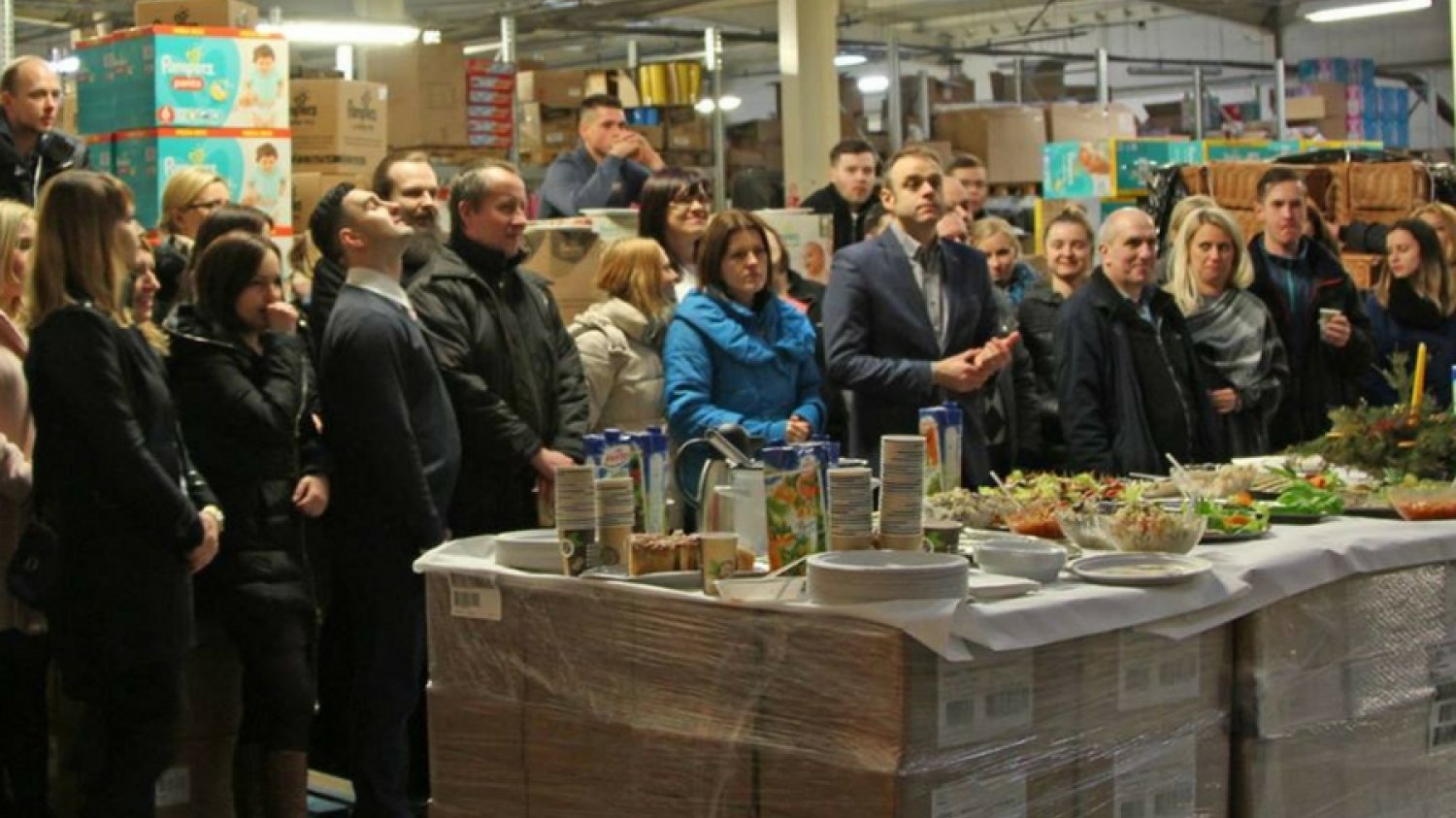 Ekipa Bardzo Dobrego Sklepu podczas firmowej Wigilii.
