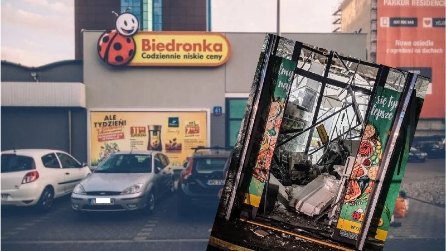 W nocy z 1 na 2 kwietnia przestępcy wysadzili bankomat w jaworskiej Biedronce.