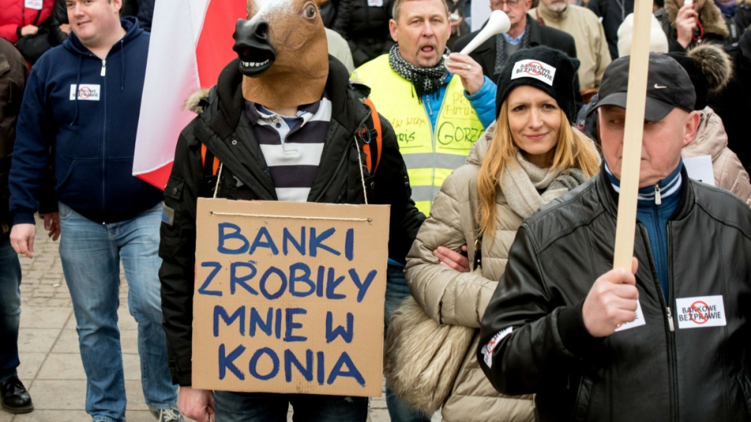 Protest frankowiczów.