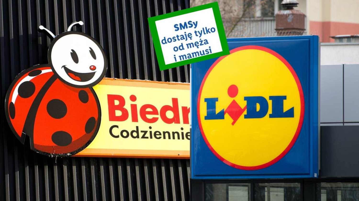 Reakcja Lidla na SMS-y od Biedronki.