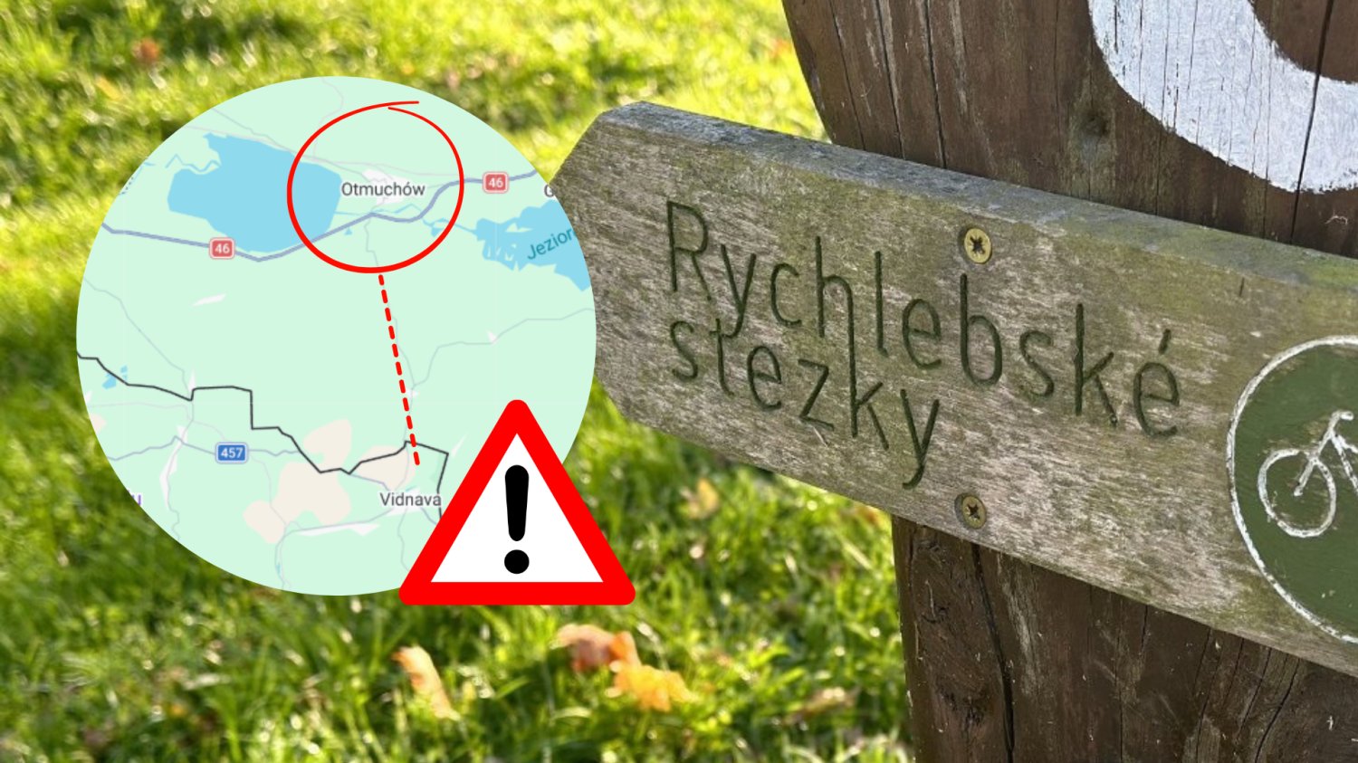 Czesi planują kopalnię tuż przy polskiej granicy. Mieszkańcy Otmuchowa: Boimy się Strzałka w kierunku Czech w miejscowości Otmuchów. W kółko mapa Otmuchowa i odległość od czeskiej granicy. Znak zagrożenia.