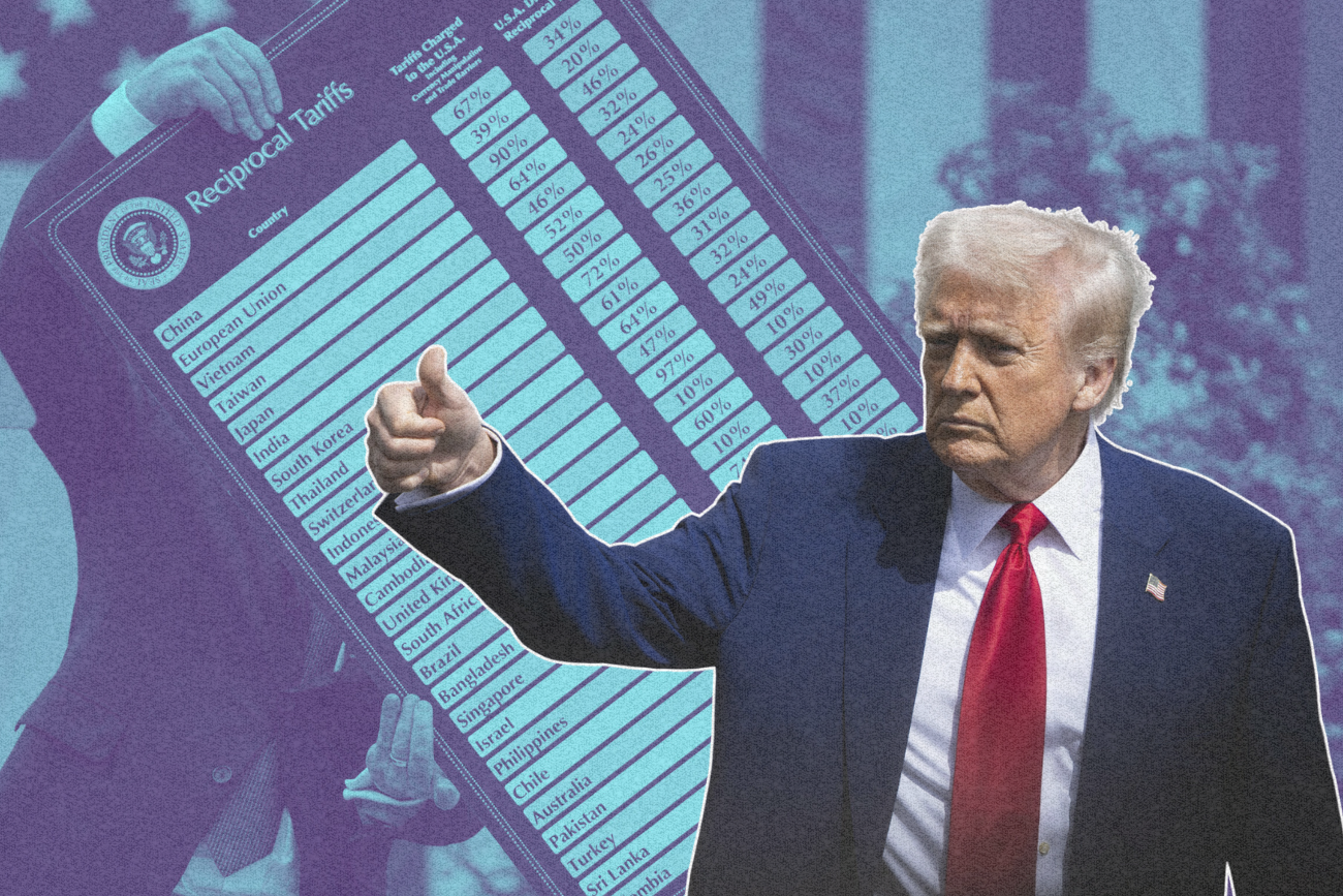 Donald Trump i lista ceł.