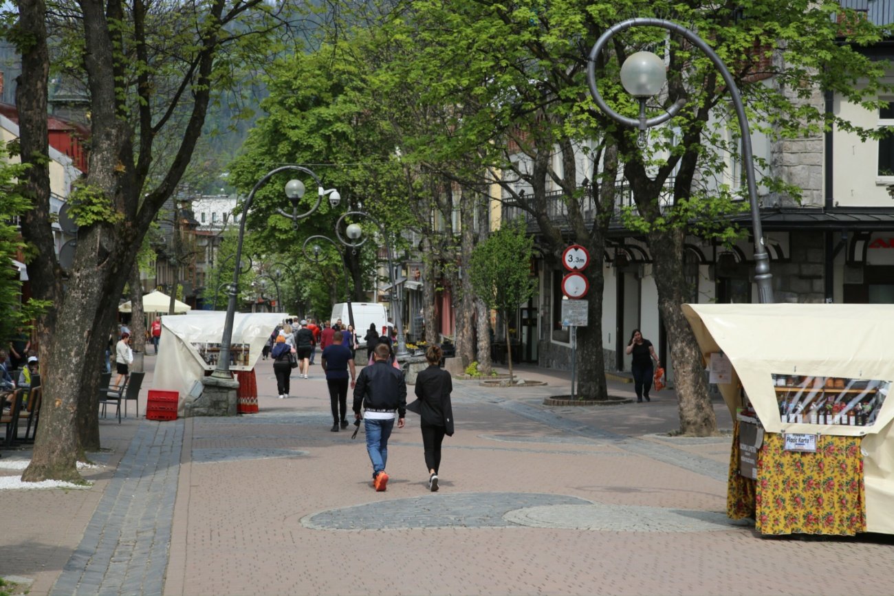 Krupówki w Zakopanem.