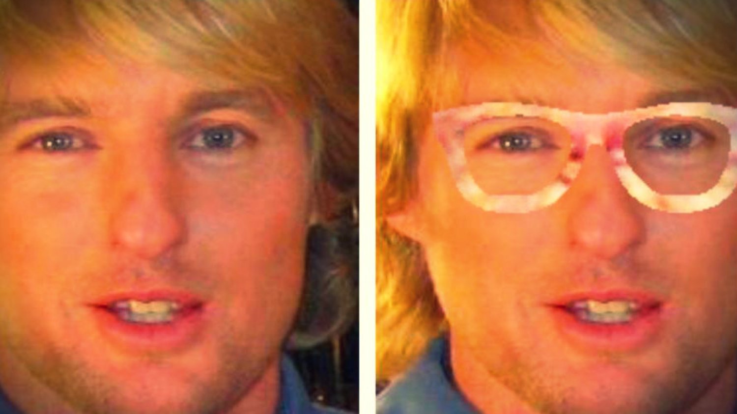 Po lewej aktor Owen Wilson. Po prawej - zupełnie nieznany mężczyzna. Przynajmniej według systemu rozpoznawania twarzy.