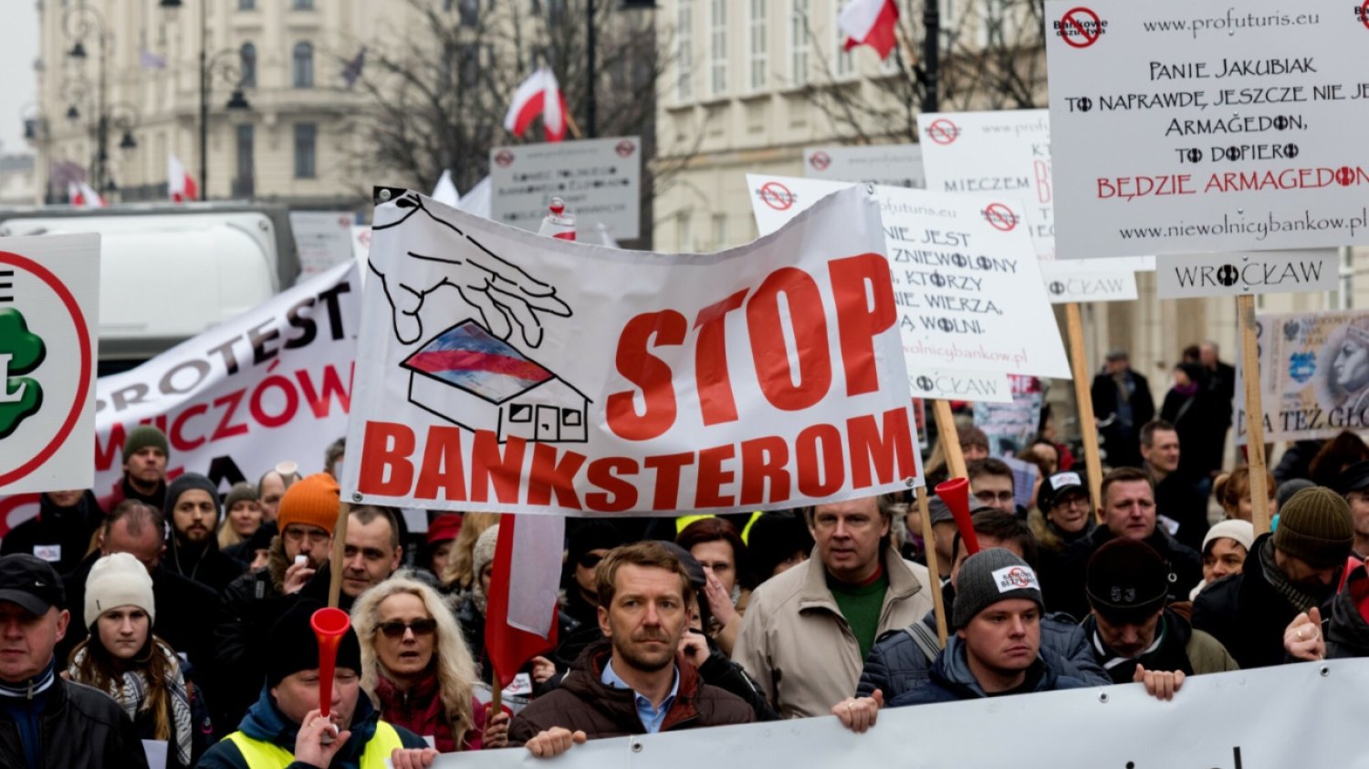 Protest frankowiczów.