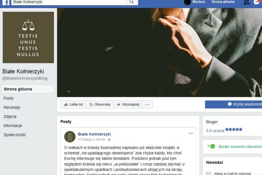 Blog powstał na początku lutego 2018 r.