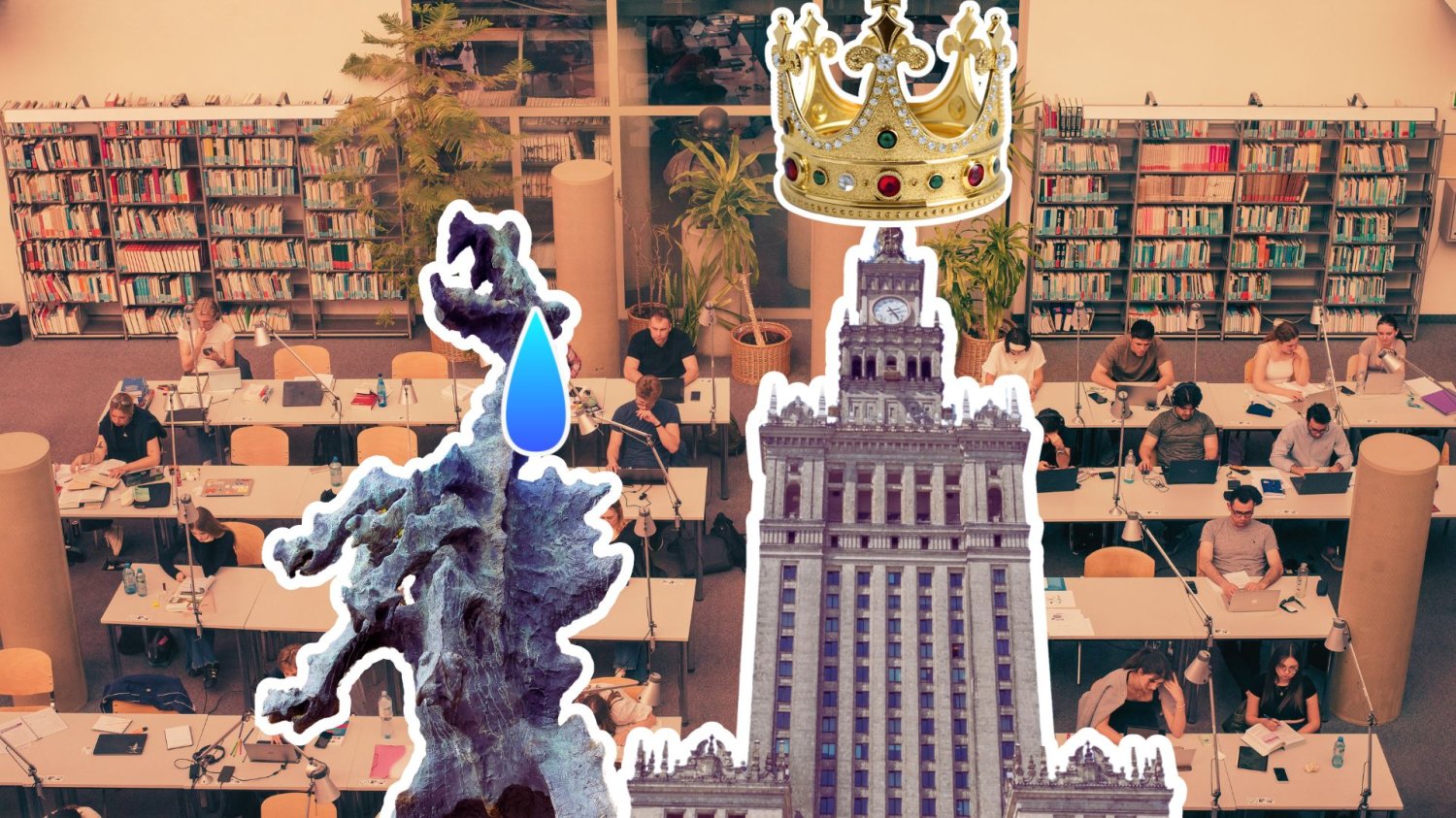 Gdzie studia opłacają się najbardziej? Warszawa deklasuje Kraków Pałac Kultury z koroną i smok wawelski z łzą na tle biblioteki uniwersyteckiej. Gdzie absolwenci zarabiają najwięcej? Warszawa dominuje nad Krakowem