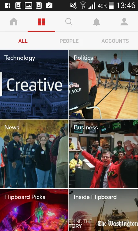 Flipboard jest bardzo ciekawie zaprojektowaną aplikacją