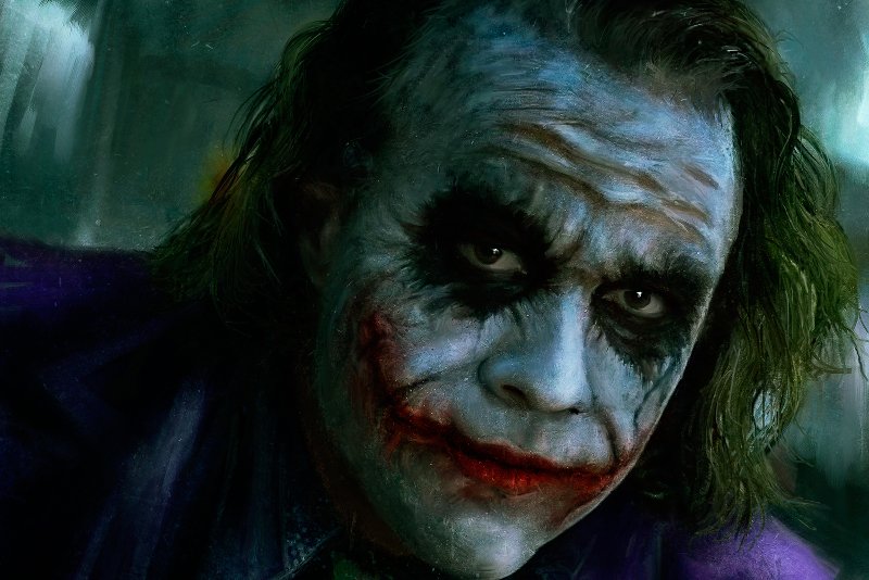 Postać Jokera z serii filmów o Batmanie.