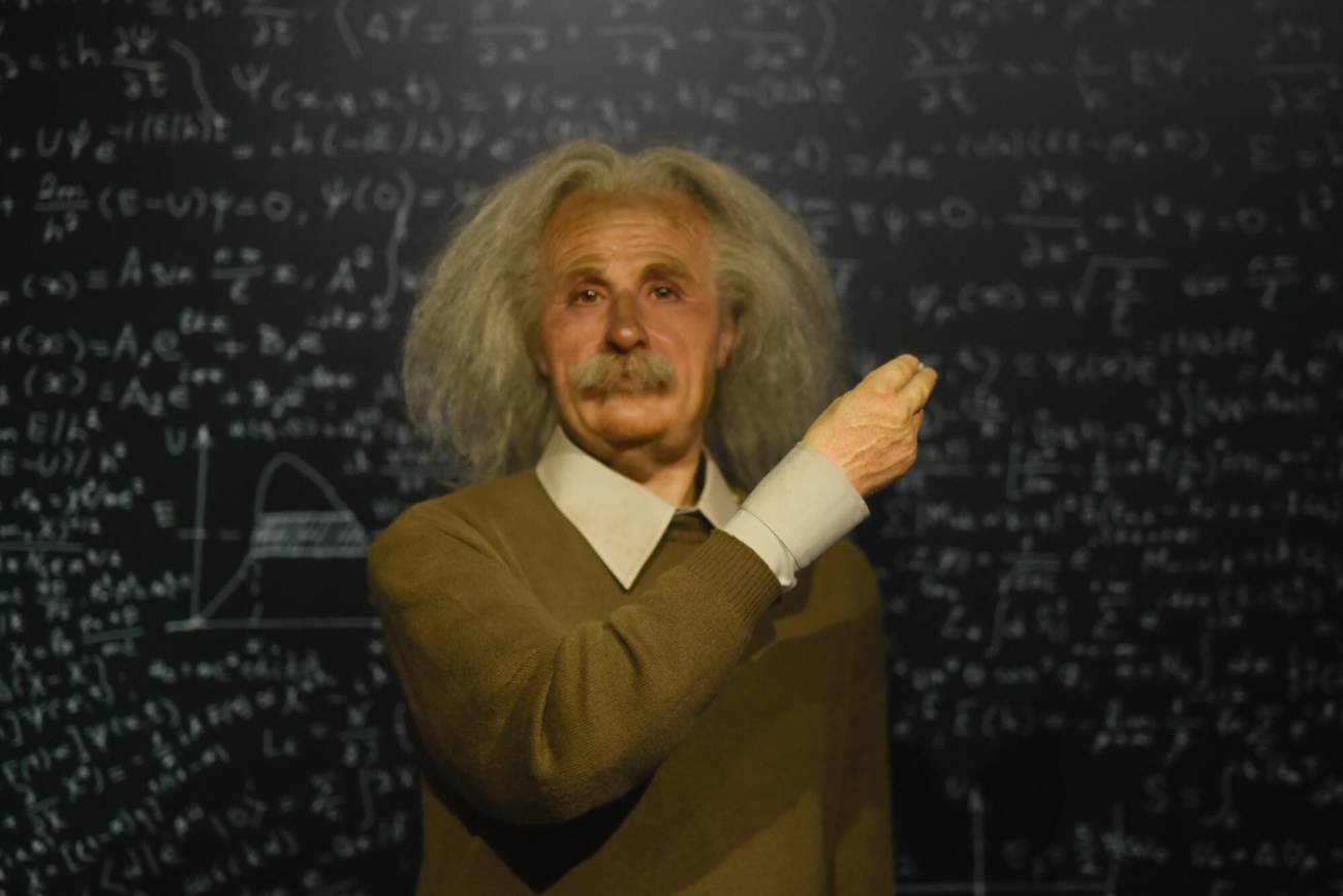 Woskowa figura Alberta Einsteina.