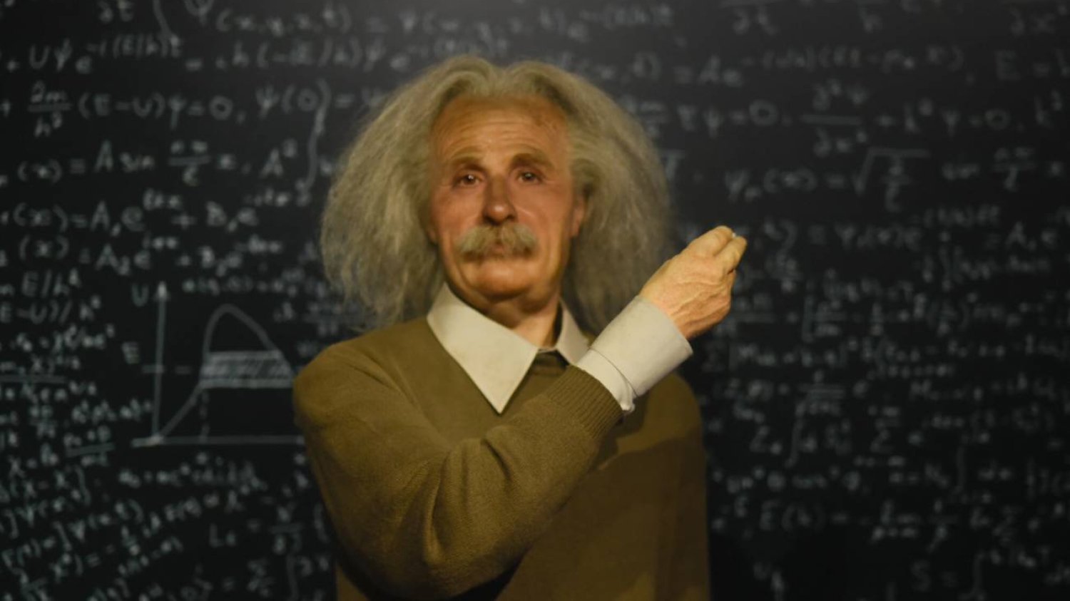 Woskowa figura Alberta Einsteina.