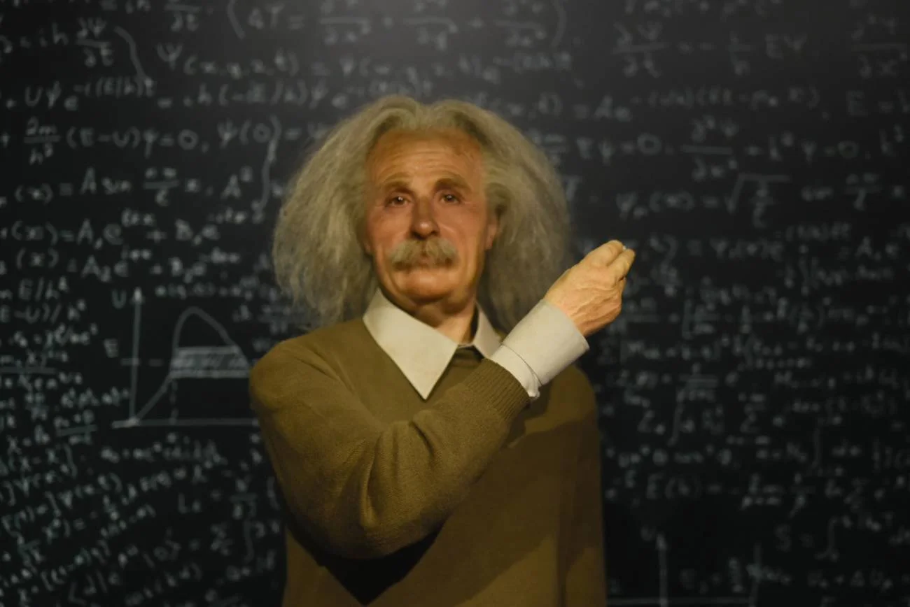 Woskowa figura Alberta Einsteina.
